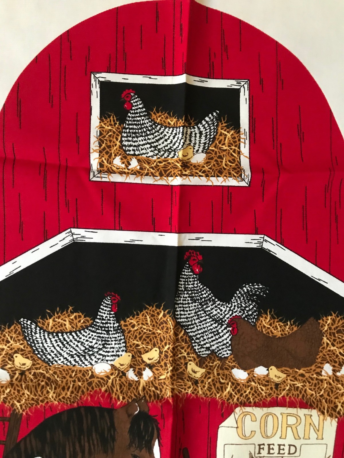 Heart of the Country Barn Apron Farm Fabric Sewing Panel by Fabric Traditions