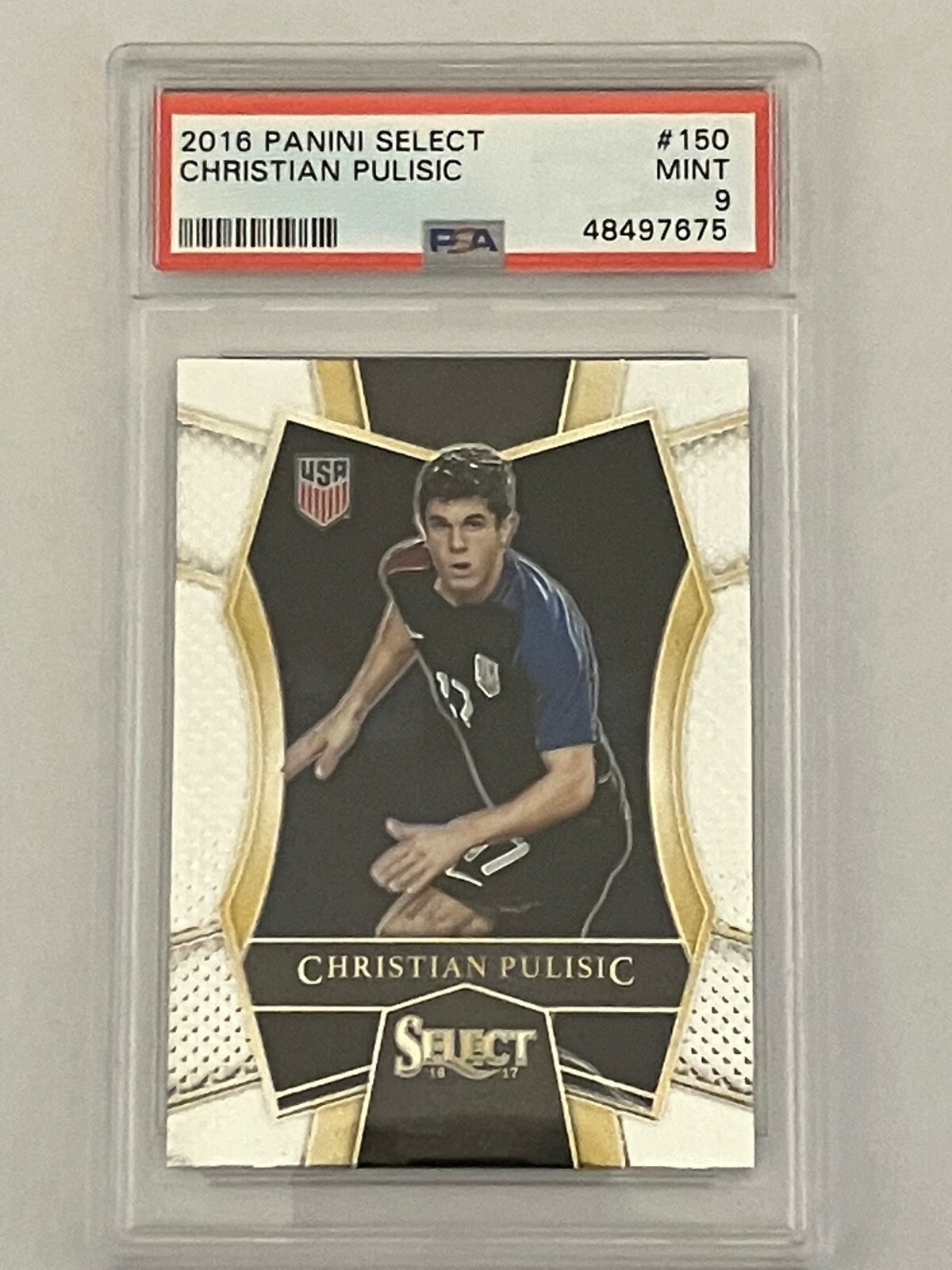 2016 Christian Pulisic Panini Select #150 Rookie Card RC USMNT PSA 9 ? ?. rookie card picture