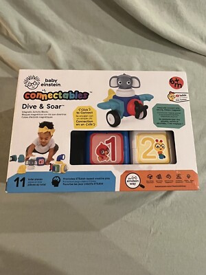 Baby Einstein Connectables Dive and Soar Magnetic Activity Blocks Steam Play Toy