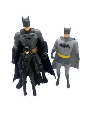 DC Comics Batman Set of 3 Action Figures Different Sizes Loose
