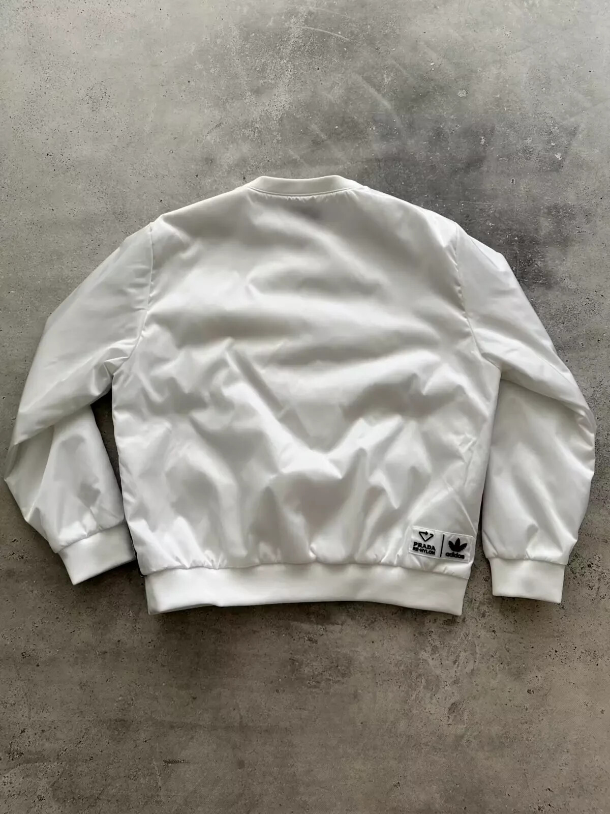 Pre-owned Prada Adidas X  Re-nylon Sweatshirt Jacket White Sweater Men's Size M