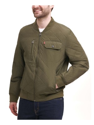 

LEVIS Мужская зеленая эластичная куртка-бомбер, Зеленый, LM1RC433