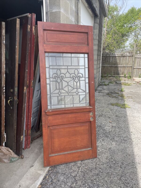 Bova 57 Antique Beveled Glass Door 32 X 79.25 X 1.75