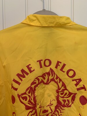 IT Chapter Two Mens XL Yellow Pennywise Windbreaker 