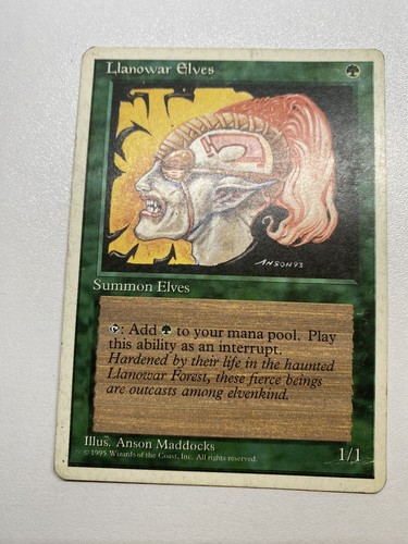 マジック：ザ・ギャザリング Llanowar Elves 1/1 Magic the Gathering Llanowar Elves 9th Edition x1 MTG Free