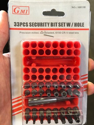 33 Pc Security Bit Set With Tamper