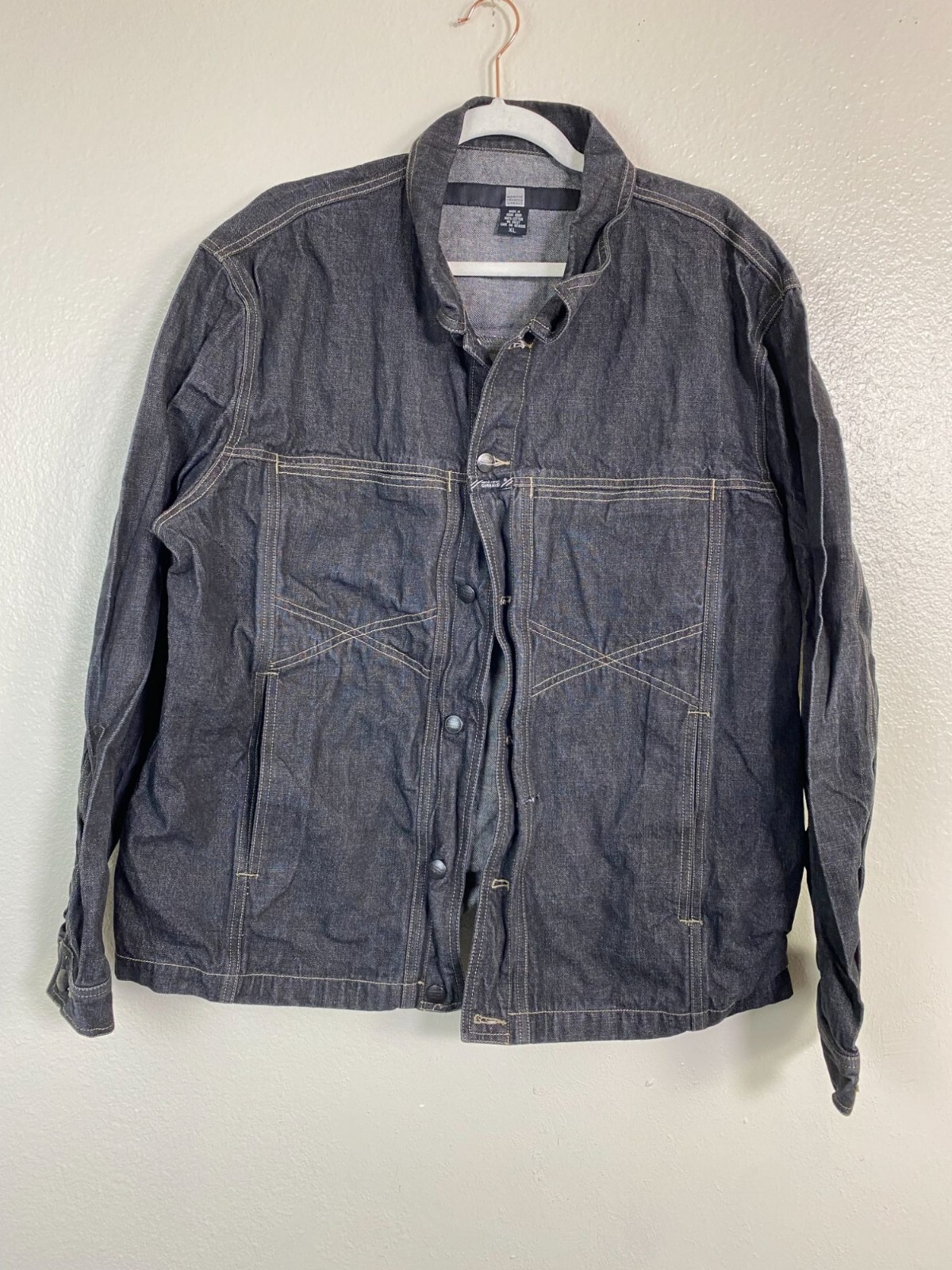 MANTHÉ FRANÇOIS GIRBAUD ダークデニム ジャケット Vintage Marithe Francois Girbaud Men Black Denim jean Jacket