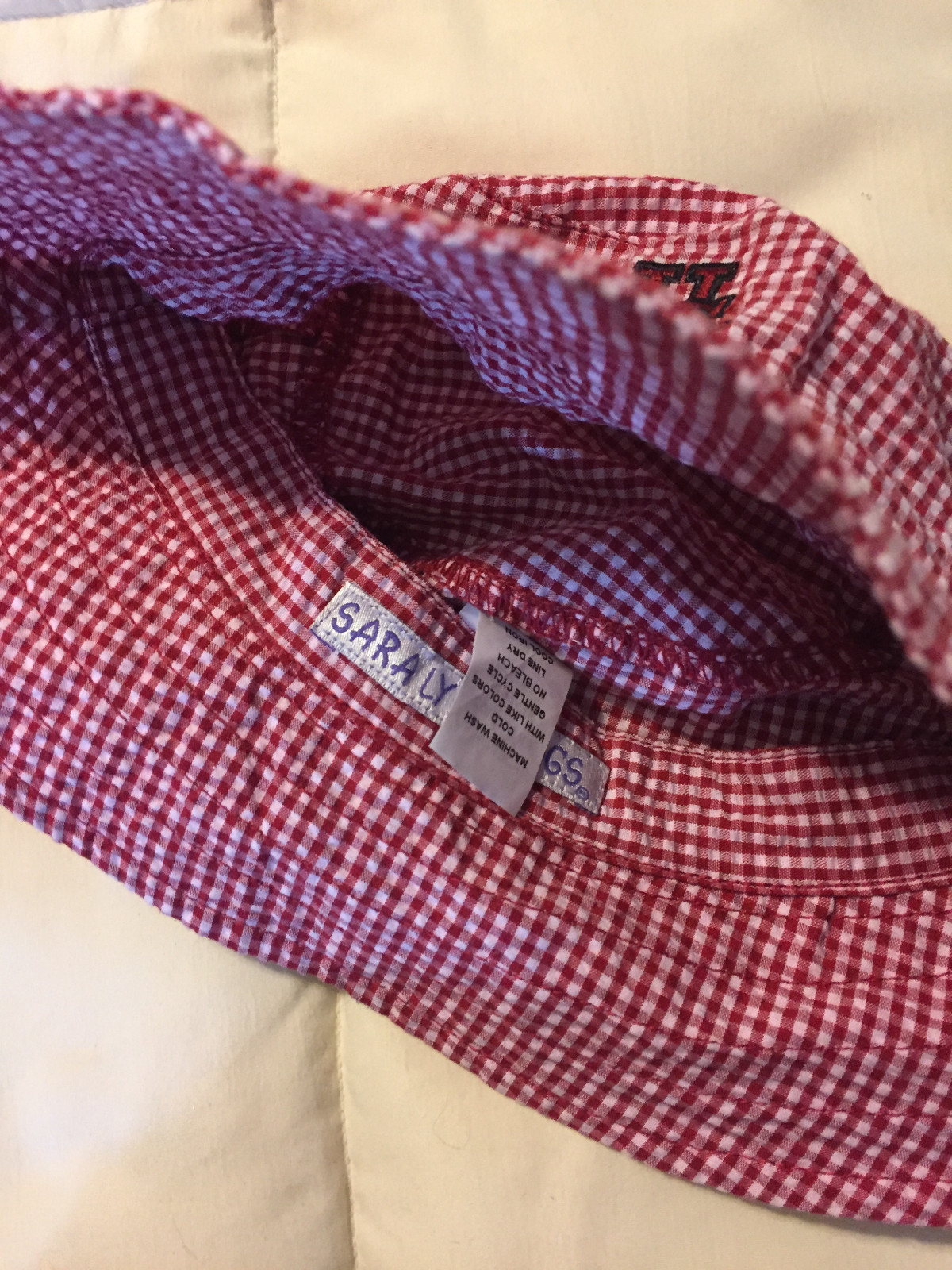 YOUTH SARA LYNN TOGS USC GAMECOCKS CHECKERED BUCKET HAT CAP ONE SIZE