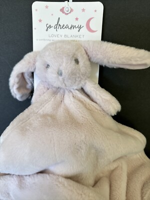 Plush So Dreamy Lovely Security Blanket Pink Bunny