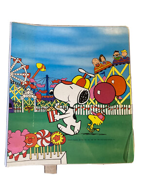 Vintage 60's Plymouth Peanuts Snoopy & Friends at the Circus 3 Ring Binder