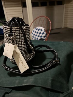 Madison West BGW-5612 Silver Rhine Stone Cross Body.