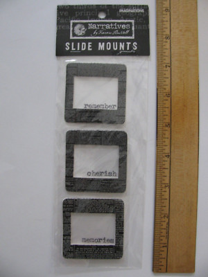 Creative Imaginations SLIDE MOUNTS Remember Cherish Memories Karen Russell NIP
