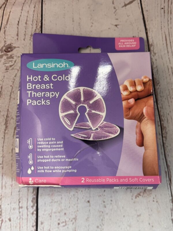 Lansinoh TheraPearl Breast Therapy Packs 2 Pack - Hot/Cold Relief for Breastfeed