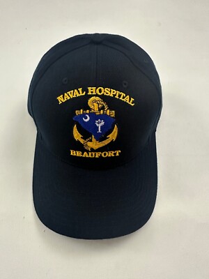 The Corps Naval Hospital Beaufort Logo Blue Baseball Cap Hat One Size