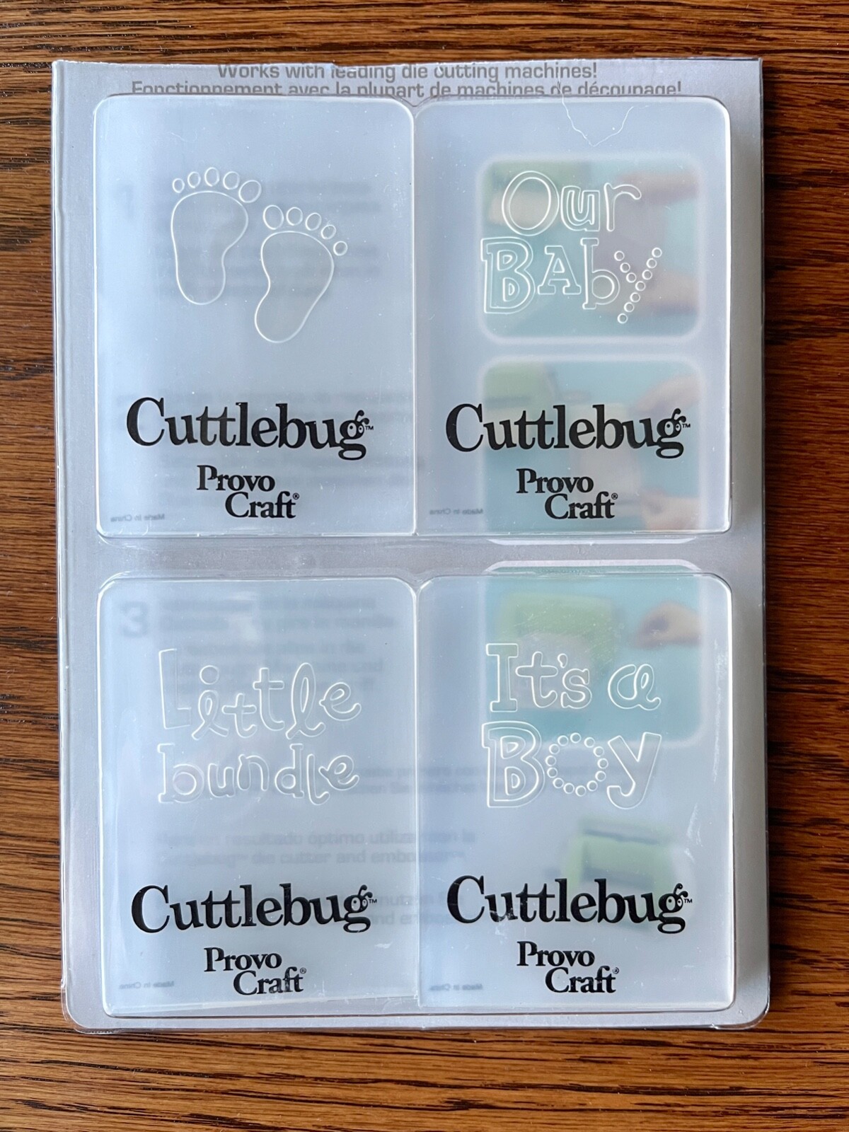 Provo Craft CUTTLEBUG 3 Sets Embossing Folders ~Princess~ It’s A Girl~It's a Boy