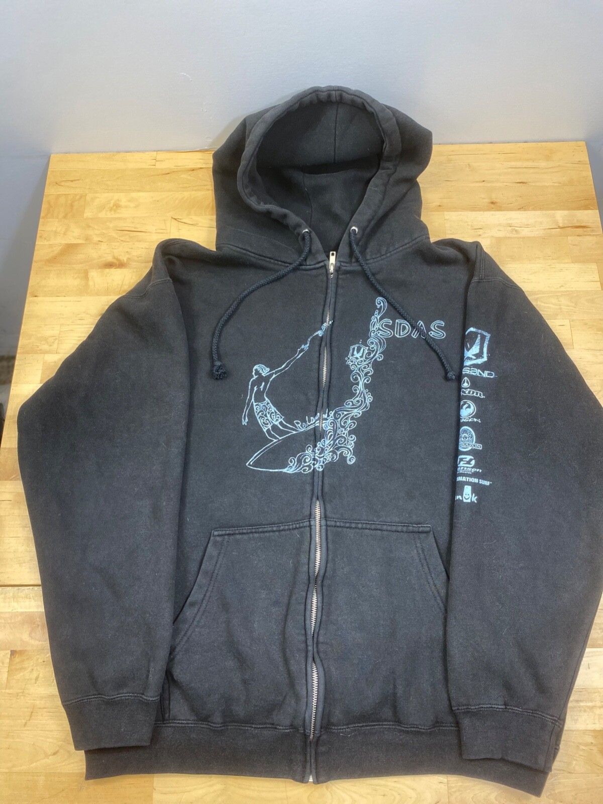 Vintage 90s Adio Skateboarding Hoodie Jacket Mens L Black Vintage 90s Adio Skateboarding Hoodie Jacket Mens L Black