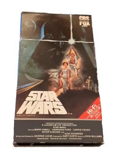 Star Wars VHS 1977 Original 1984 Release CBS FOX Video Tape Star Wars VHS 1977 Original 1984 Release CBS FOX Video Tape