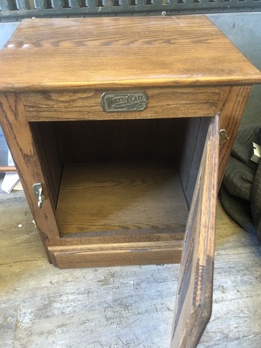 Vintage White Clad Antique Oak Cabinent