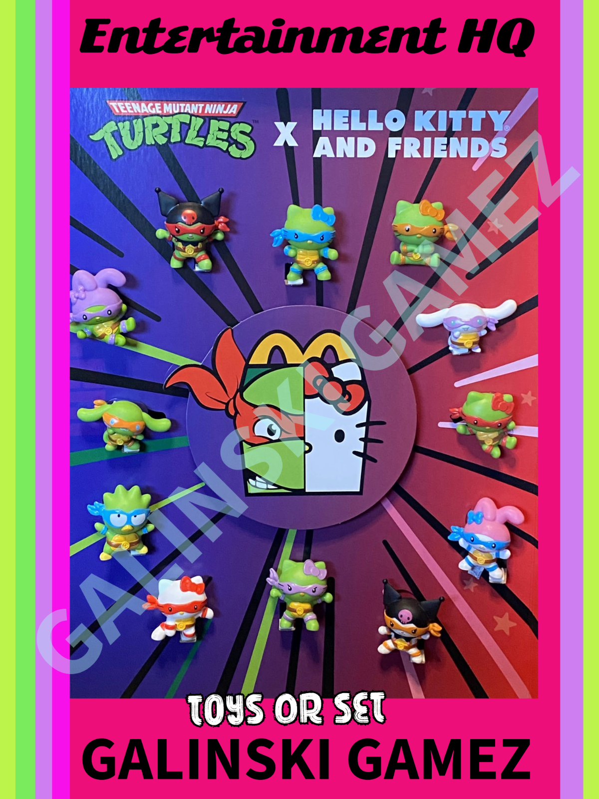 Teenage Mutant Ninja Turtles Hello Kitty Happy Meal Toys 1