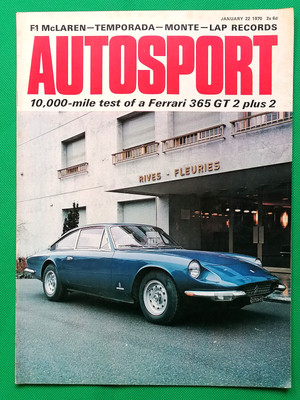 Autosport 22/1/70* MONTE CARLO RALLY - BUENOS AIRES 1000KMS - FERRARI 365 GT 2+2