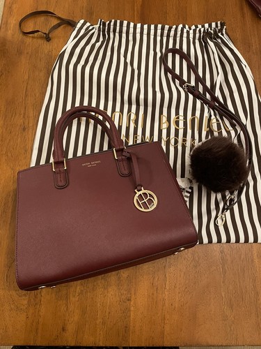 Henri Bendel top handle burgundy leather structured bag | eBay Henri Bendel top handle burgundy leather structured bag | eBay