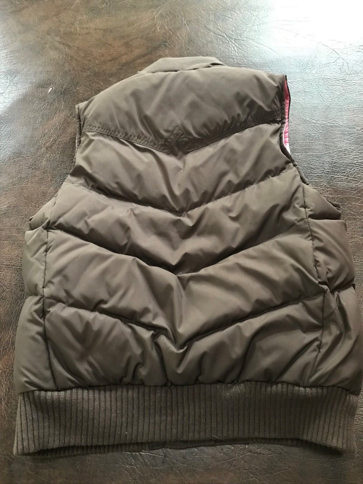 Women's  M GAP Puff Vest Down  Brown  Medium