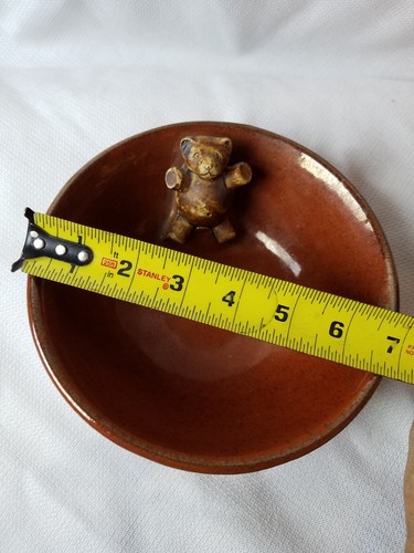 Teddy Bear Rare Art Pottery Bowl by Famous California Artist Robert Weiss~ MINT!
