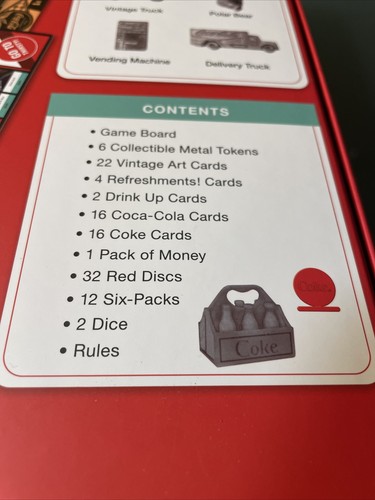 NEW SEALED Coca-Cola Opoly Board Game Collector's Edition 6 Token Masterpieces