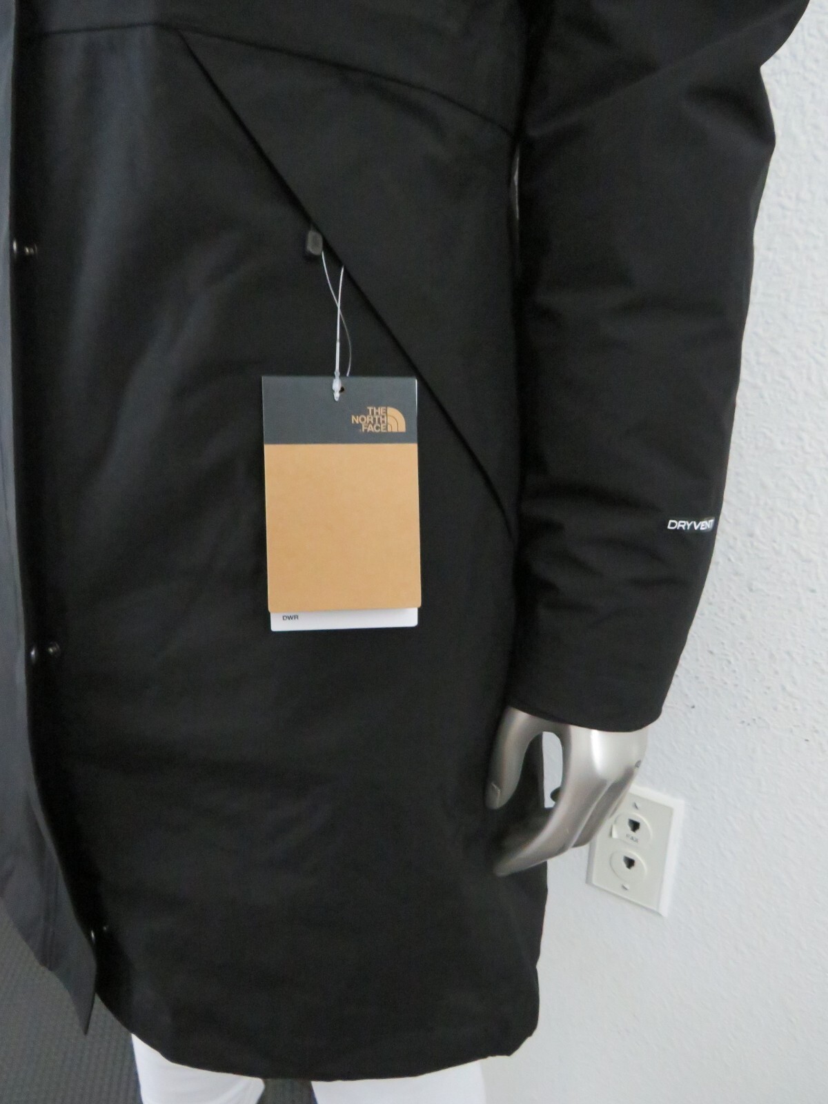 Pre-owned The North Face Womens  Sequoia Triclimate Waterproof Down Insulated Parka Jacket In Tnf Black / Tnf White Logo