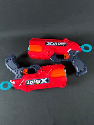 2X Zuru X-Shot Dino Attack Striker Rapid Fire Blaster Red kid's toy home play