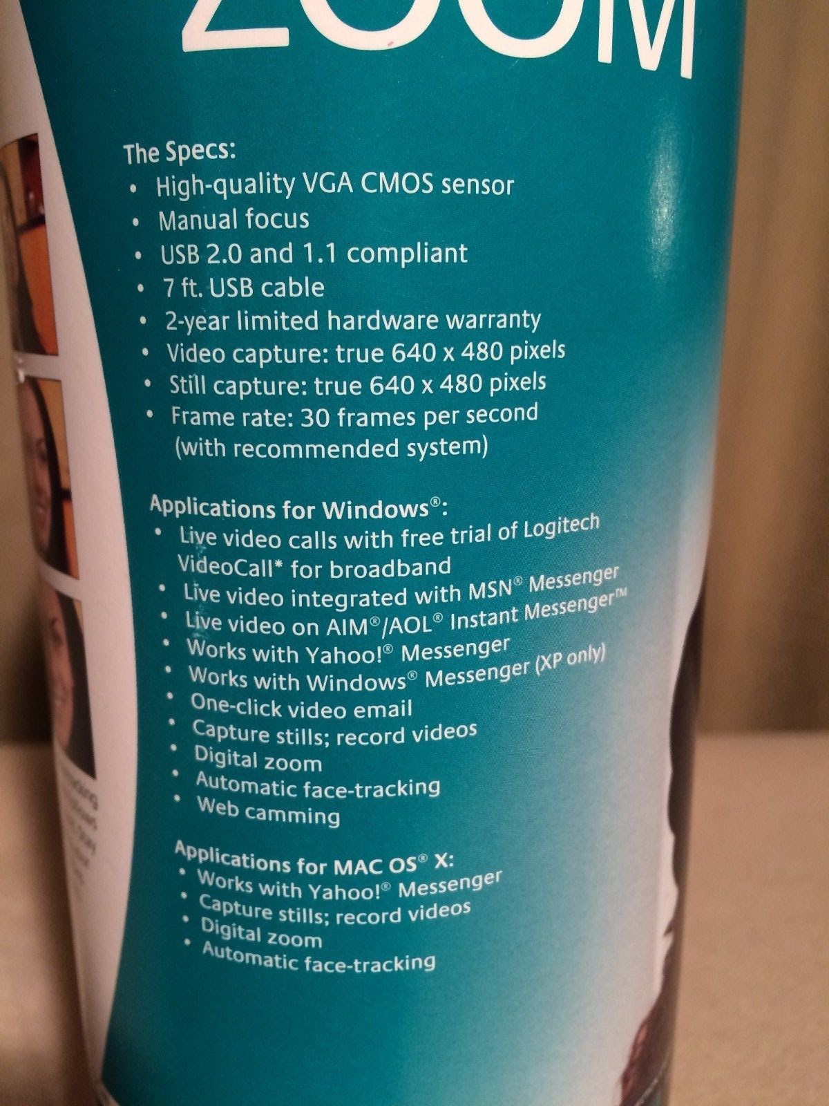 Logitech Webcam - Quick Cam Zoom QCZ00M 961325-1403