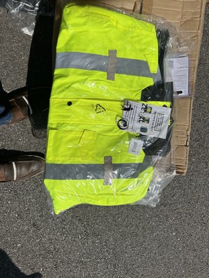 HIGH VISIBILITY WATERPROOF INSULATED REFLECTIVE ROAD WORK BOMBER SAFETY JACKET