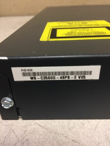 Cisco 3560G WS-C3560G-48PS-E 48-Port 10/100/1000 PoE 3560 Switch Ships Free