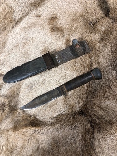 USN MK-1 Pal RH-35 WW2 Fighting Knife. Nord 8114 Sheath USN MK-1 Pal RH-35 WW2 Fighting Knife. Nord 8114 Sheath