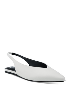 Женские босоножки MARC FISHER цвета слоновой кости с изящным носком на кожаных балетках-слипонах 7 М