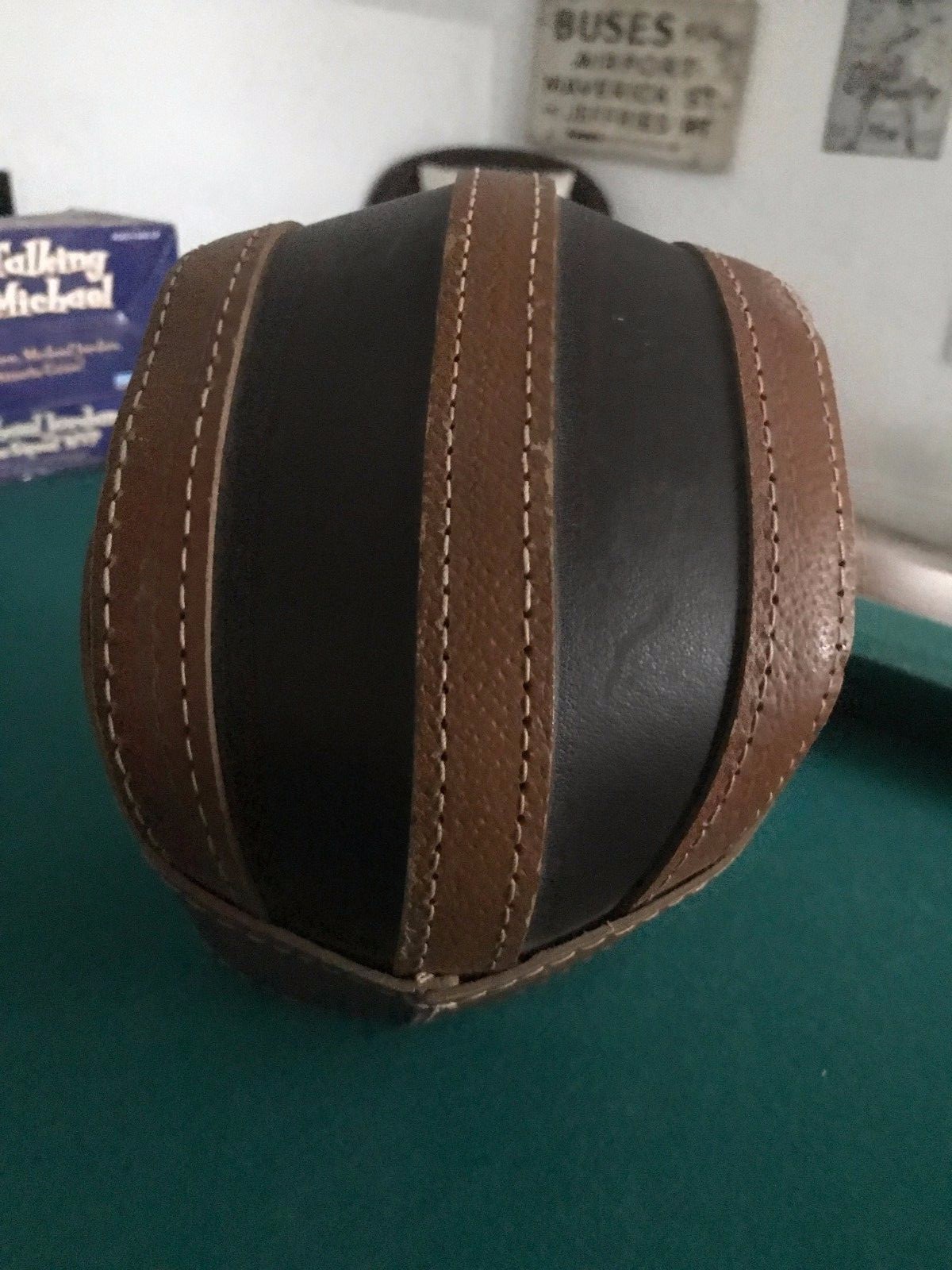VINTAGE JOE PALOOKA LEATHER FOOTBALL HELMET
