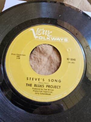 The Blues Project'' 45 Rpm  Steve's Song / No Time Like The Right Time VG+ Blues