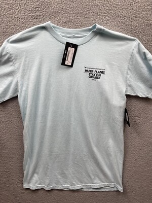 ROC Nation Tee PAPER PLANES New NWT Large Blue Greatness Is A Process Blue Jay Z