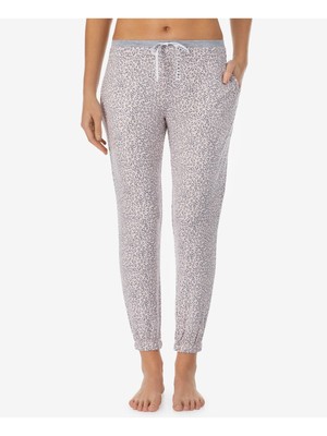 

DONNA KARAN Intimates Розовые штаны для сна с эластичным краем и животным принтом с карманами, Розовый