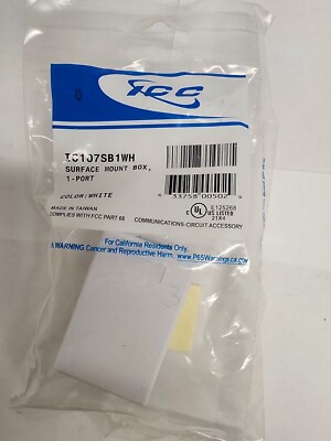 ICC IC107SB1WH Surface Mount Box, 1-Port Color: White
