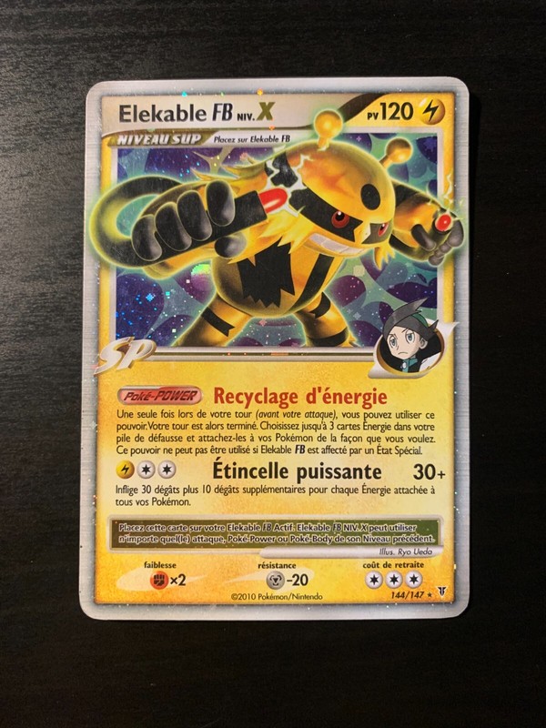 Carte PokÃ©Mon : Elekable Niv. X 144/147 Platine Vainqueurs SuprÃªMes FranÃ§Ais