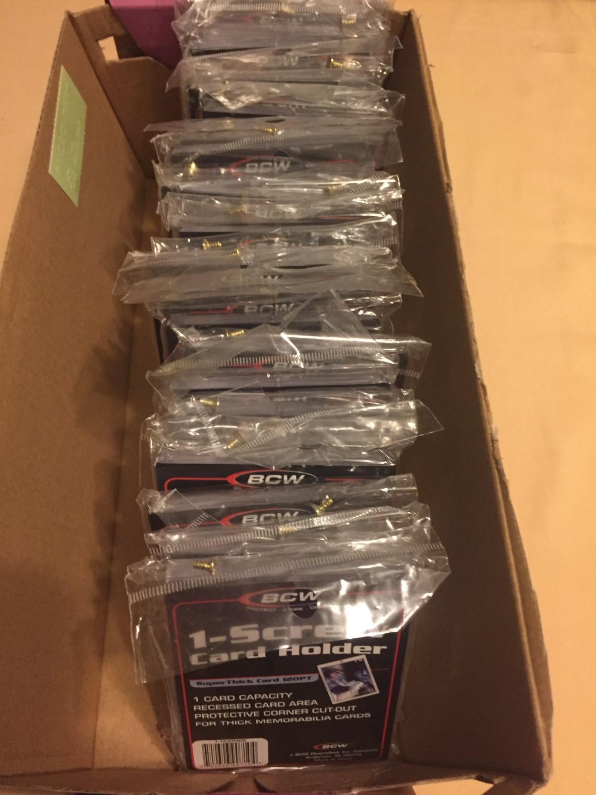 Lot of (24)  BCW 1-Screw Super Thick 120PT Recessed Trading Card Holders