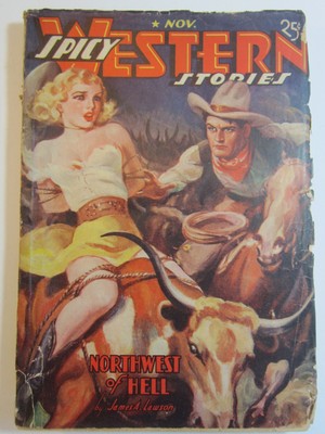 Spicy Western Stories v. 3 #1, Nov. 1937, GD/VG  Allen Anderson Cover Art!