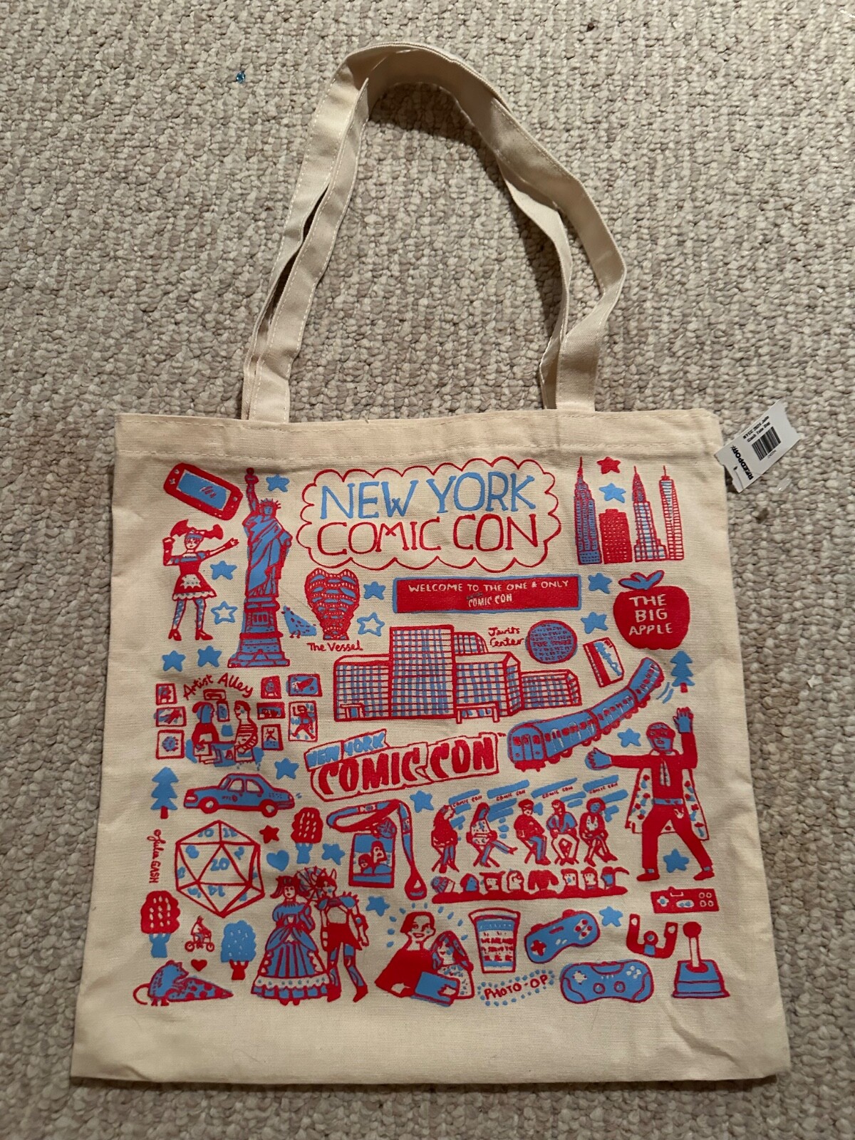 NYCC 2024 Julia Gash Design Canvas Tote Bag Show Store