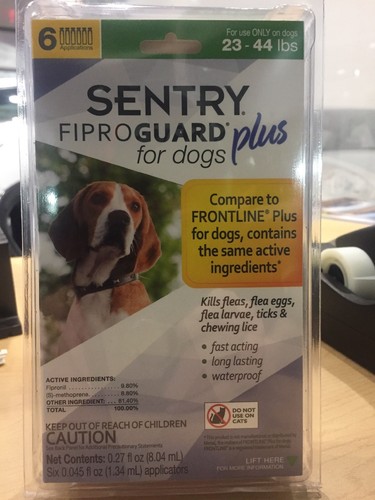 Sentry Fiproguard Plus for Dog 23-44 pounds 6 Pack