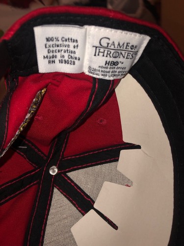 Game of Thrones Lannister Hat HBO Hear Me Roar Adjustable Ball Cap Two-Tone New