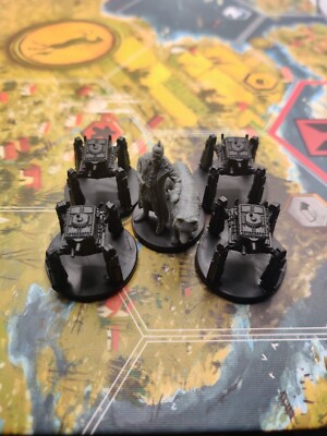 Scythe Mechs And leader Miniatures Replacement Game Pieces Saxony Black