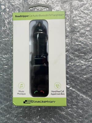 Bracketron Roadtripper Wireless Bluetooth Car FM Transmitter/USB Charger - Black