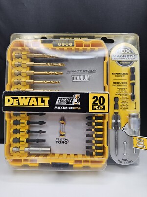 NEW Dewalt FlexTorq Drill & Driver Bit 20pc Set