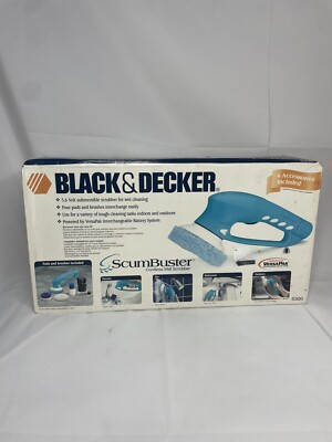 NEW Vintage Black & Decker ScumBuster Cordless Wet Scrubber S300